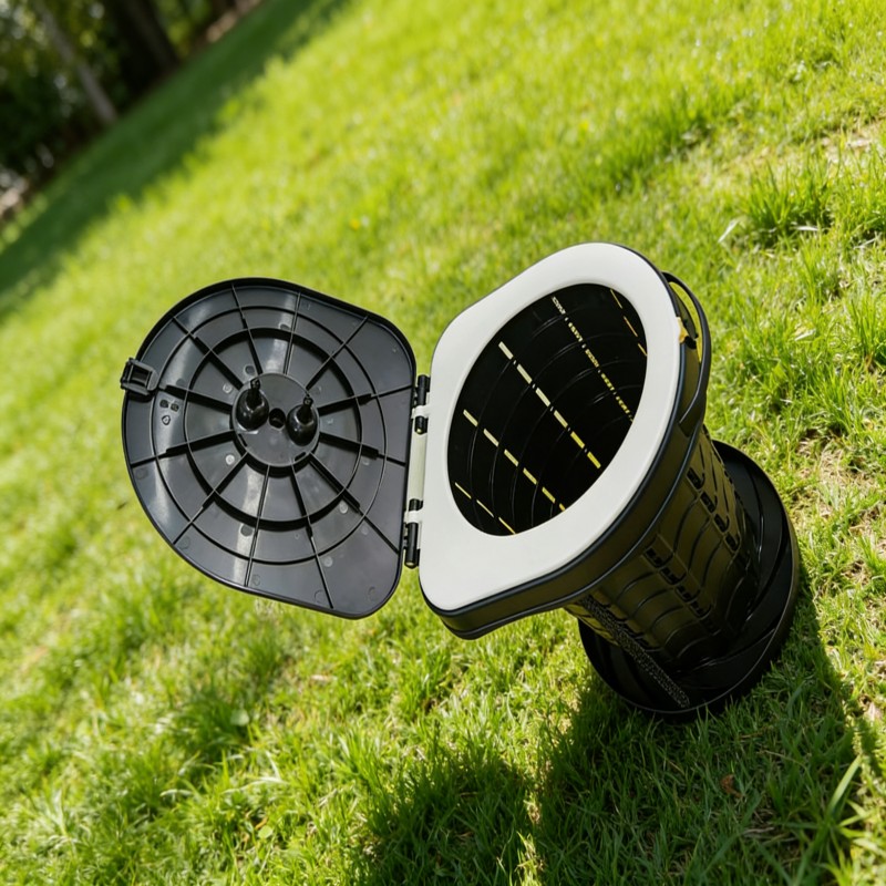 Ground-Level Garden Waste Bin with Hinged Lid — thumbnail 3