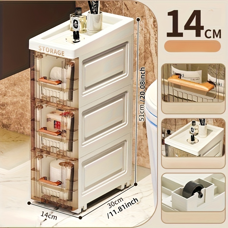 Slim Rolling Storage Cart for Bathroom and Kitchen — thumbnail 29
