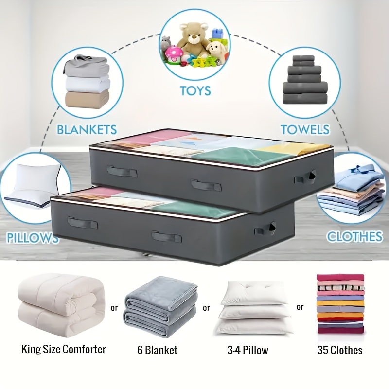 Foldable Under-Bed Storage Bag with Clear Cover — thumbnail 5