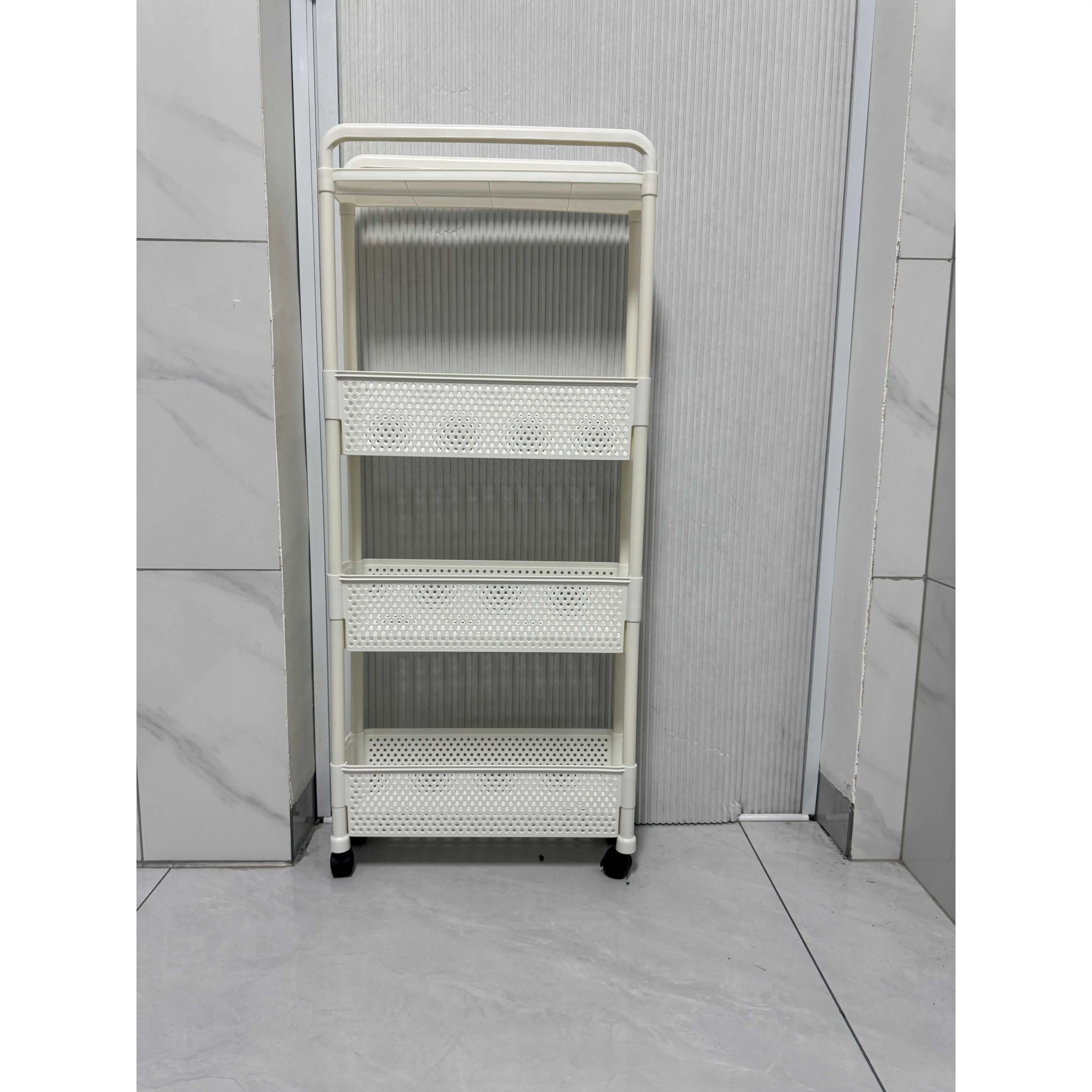 Slim Rolling Utility Cart with Side Baskets — thumbnail 3