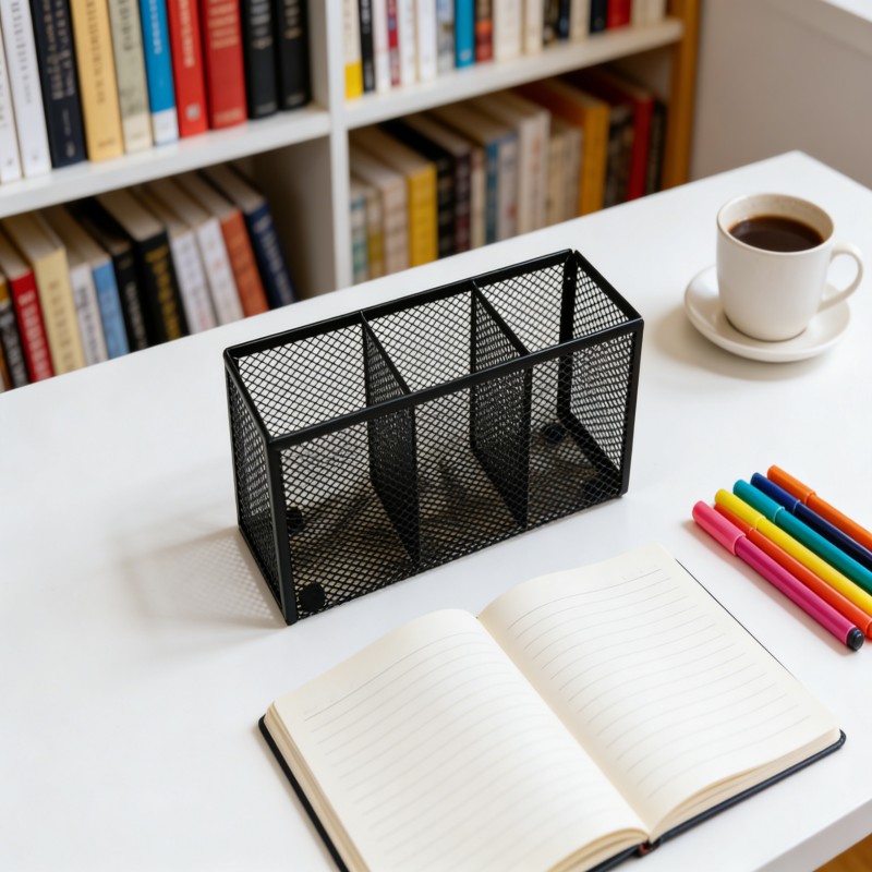 Mesh Desktop Organizer with Divided Compartments — thumbnail 3