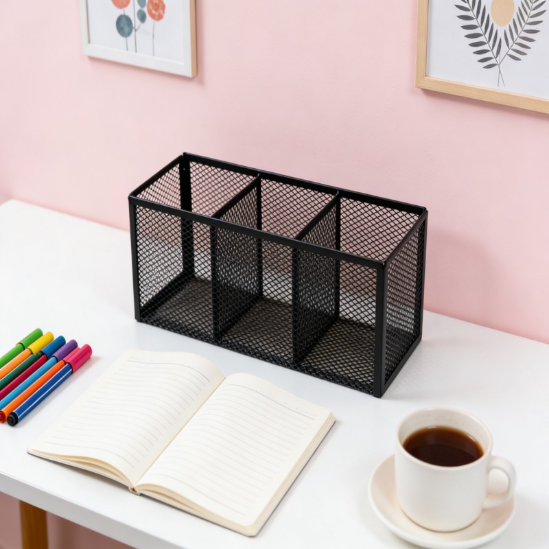 Mesh Desktop Organizer with Divided Compartments — thumbnail 2
