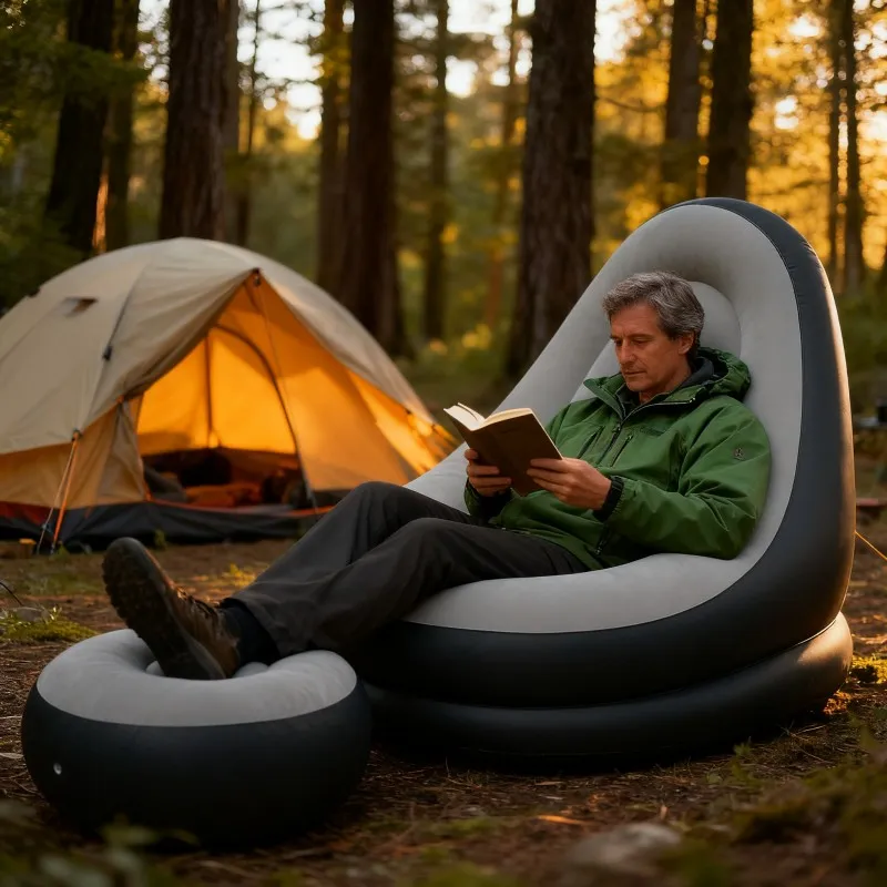 Inflatable Lounge Chair with Footrest — thumbnail 2