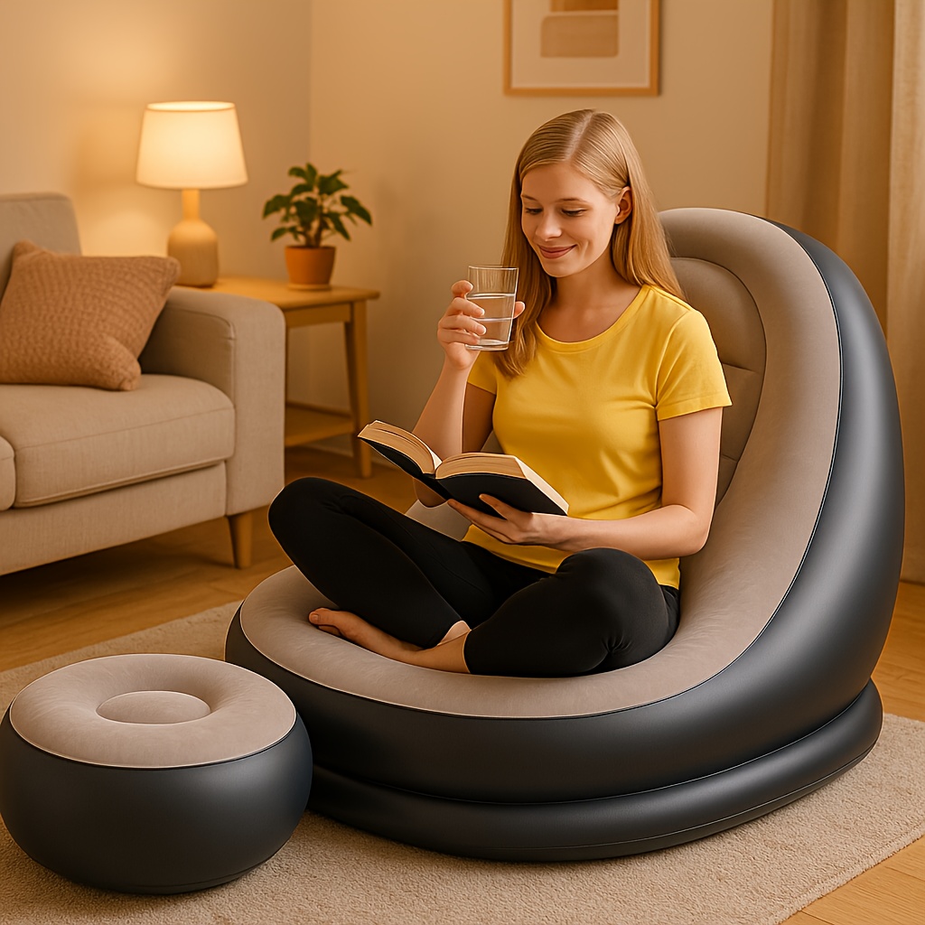 Inflatable Lounge Chair with Footrest — image 1