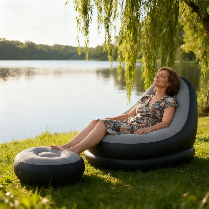Inflatable Lounge Chair with Footrest — thumbnail 3