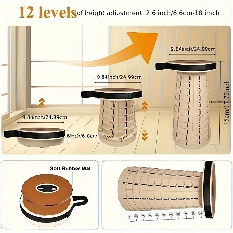 Collapsible Round Stool with Carry Strap — thumbnail 9