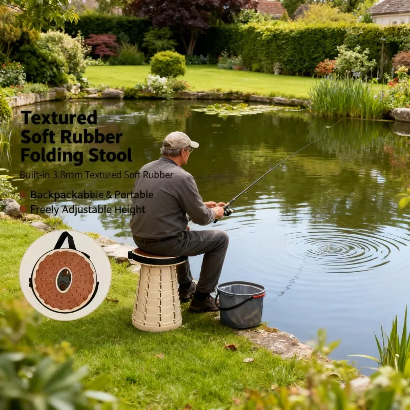 Collapsible Round Stool with Carry Strap — thumbnail 3