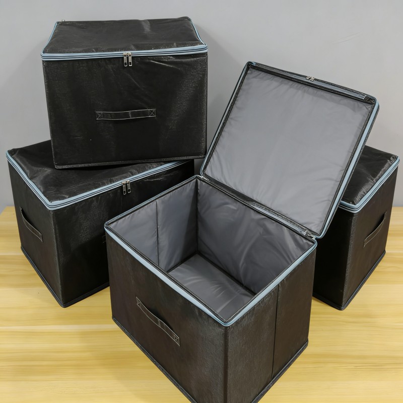 Fabric Storage Box with Clear Front Window — thumbnail 2