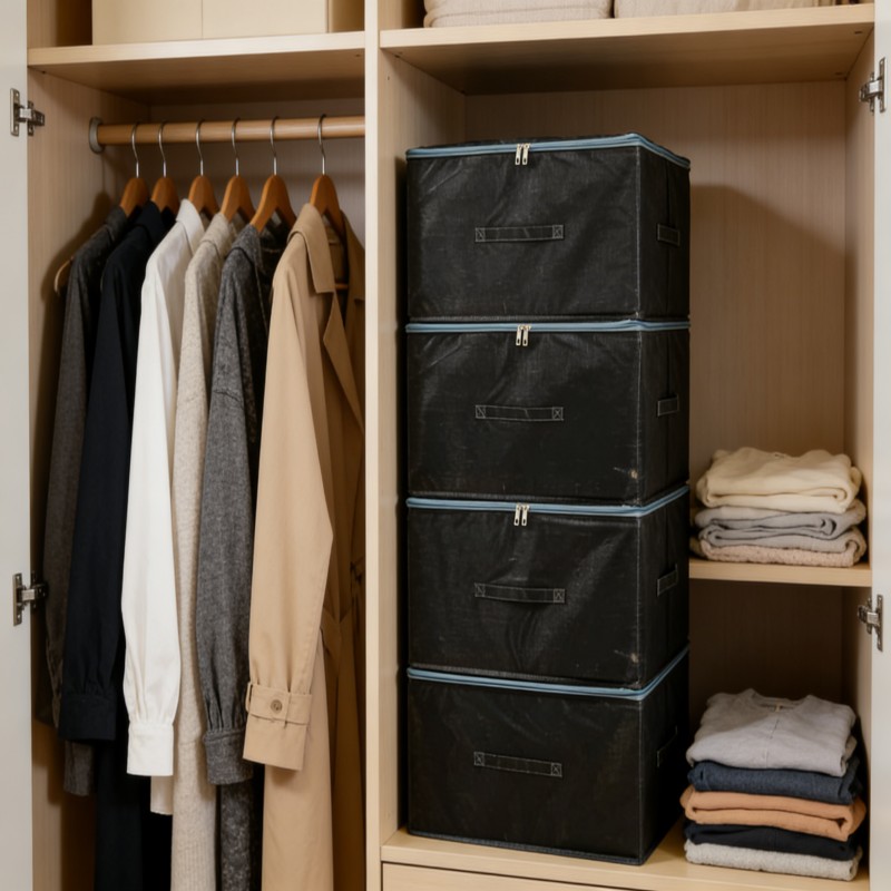 Fabric Storage Box with Clear Front Window — thumbnail 5