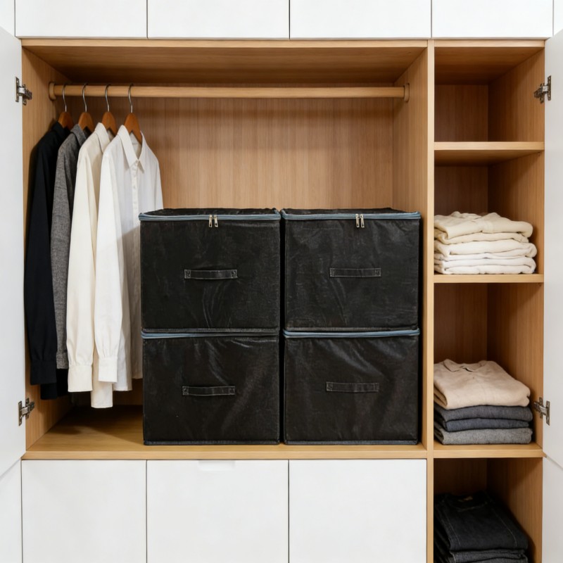 Fabric Storage Box with Clear Front Window — thumbnail 4