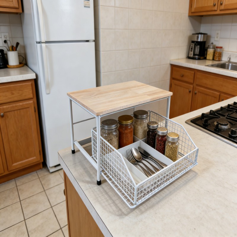 Expandable Countertop Storage Shelf — thumbnail 6