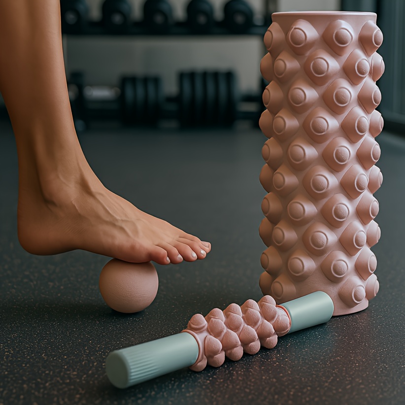 Textured Massage Roller and Ball Set