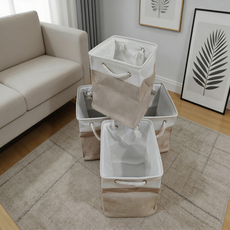 Shelf Organizer with Fabric Storage Bins — thumbnail 7