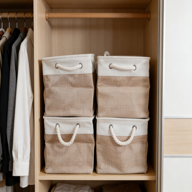 Shelf Organizer with Fabric Storage Bins — thumbnail 8