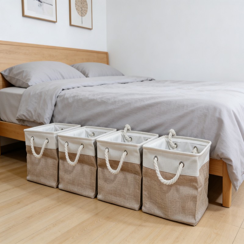 Shelf Organizer with Fabric Storage Bins — thumbnail 6