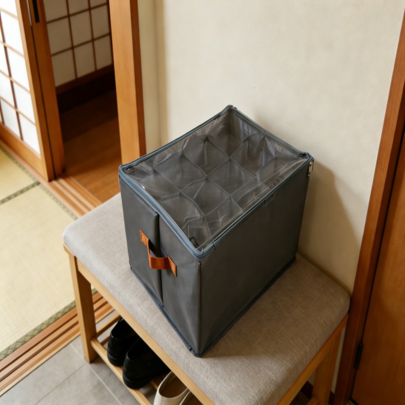 Foldable Shoe Storage Box with Lid — thumbnail 4