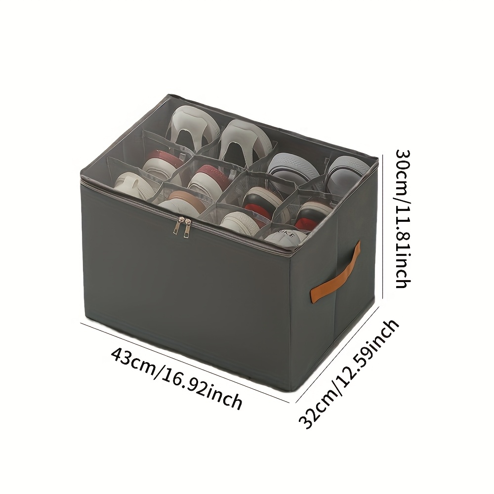 Foldable Shoe Storage Box with Lid — thumbnail 7