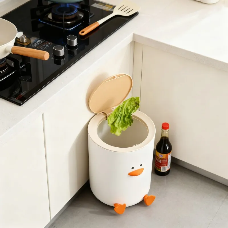 Duck-Style Countertop Waste Bin with Lid — thumbnail 2