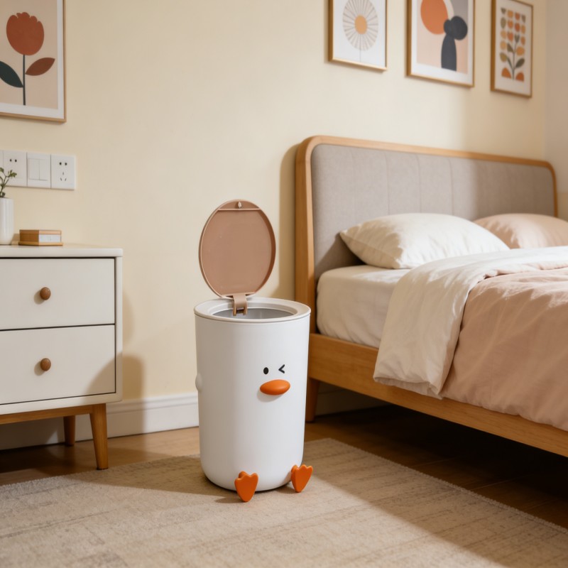 Duck-Style Countertop Waste Bin with Lid — thumbnail 4