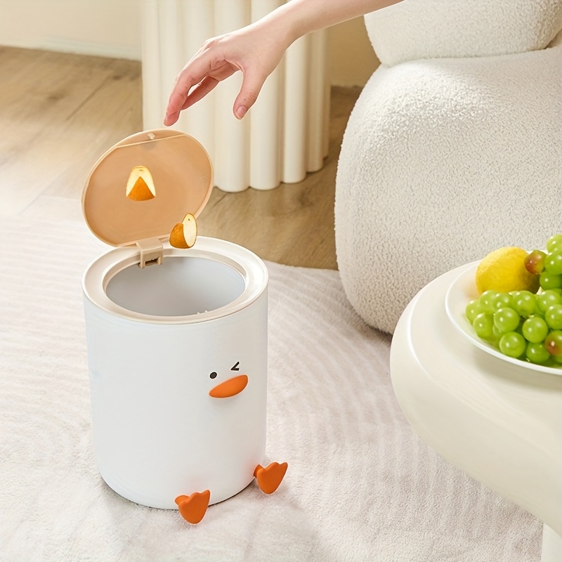 Duck-Style Countertop Waste Bin with Lid