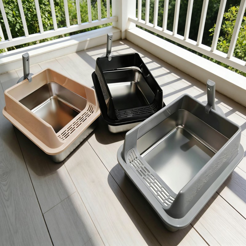 Open Cat Litter Tray with Raised Rim — thumbnail 9