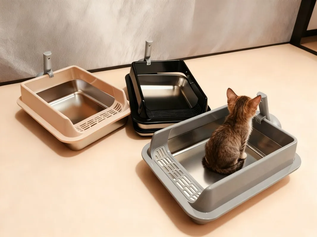 Open Cat Litter Tray with Raised Rim — thumbnail 2