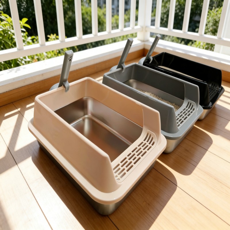 Open Cat Litter Tray with Raised Rim — thumbnail 7