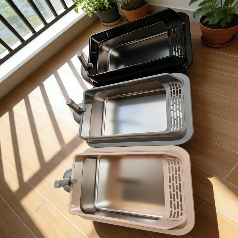 Open Cat Litter Tray with Raised Rim — thumbnail 10