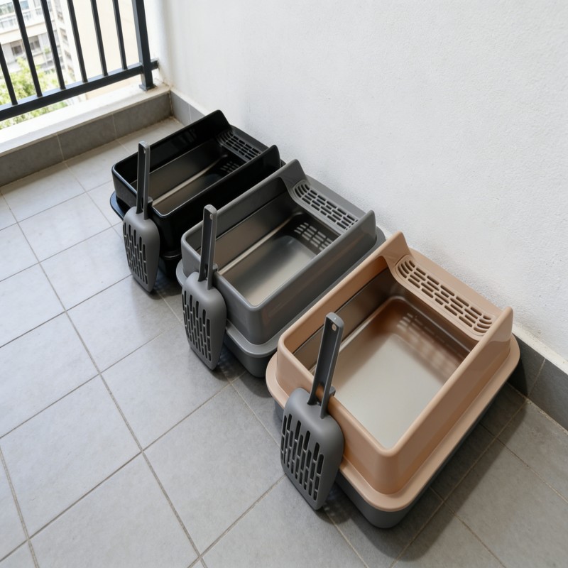Open Cat Litter Tray with Raised Rim — thumbnail 5