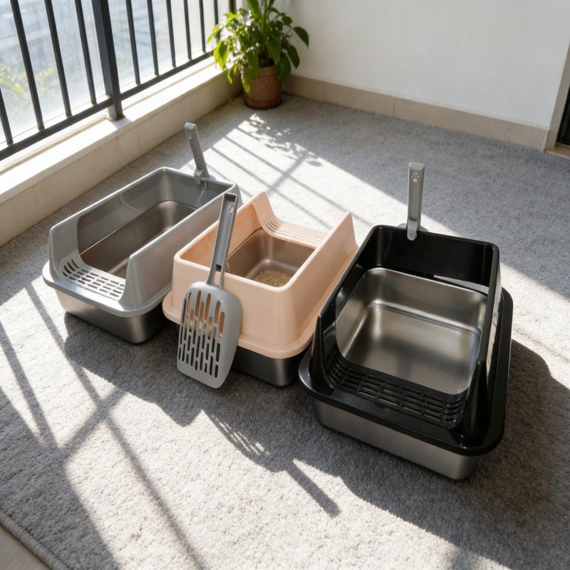 Open Cat Litter Tray with Raised Rim — thumbnail 6