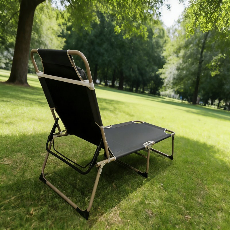 Folding Outdoor Lounge Chair with Adjustable Backrest — thumbnail 7