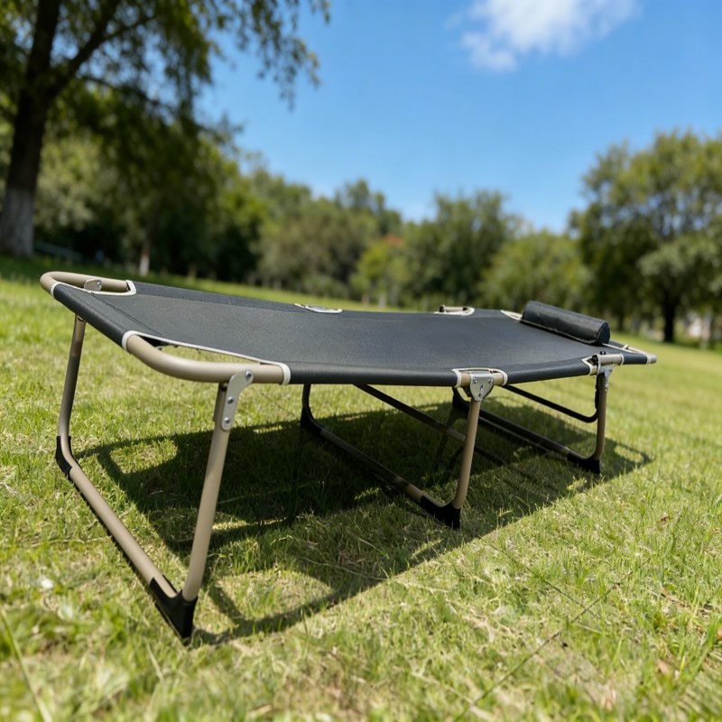 Folding Outdoor Lounge Chair with Adjustable Backrest — thumbnail 5