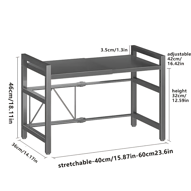 Countertop Microwave Shelf with Side Storage — thumbnail 9