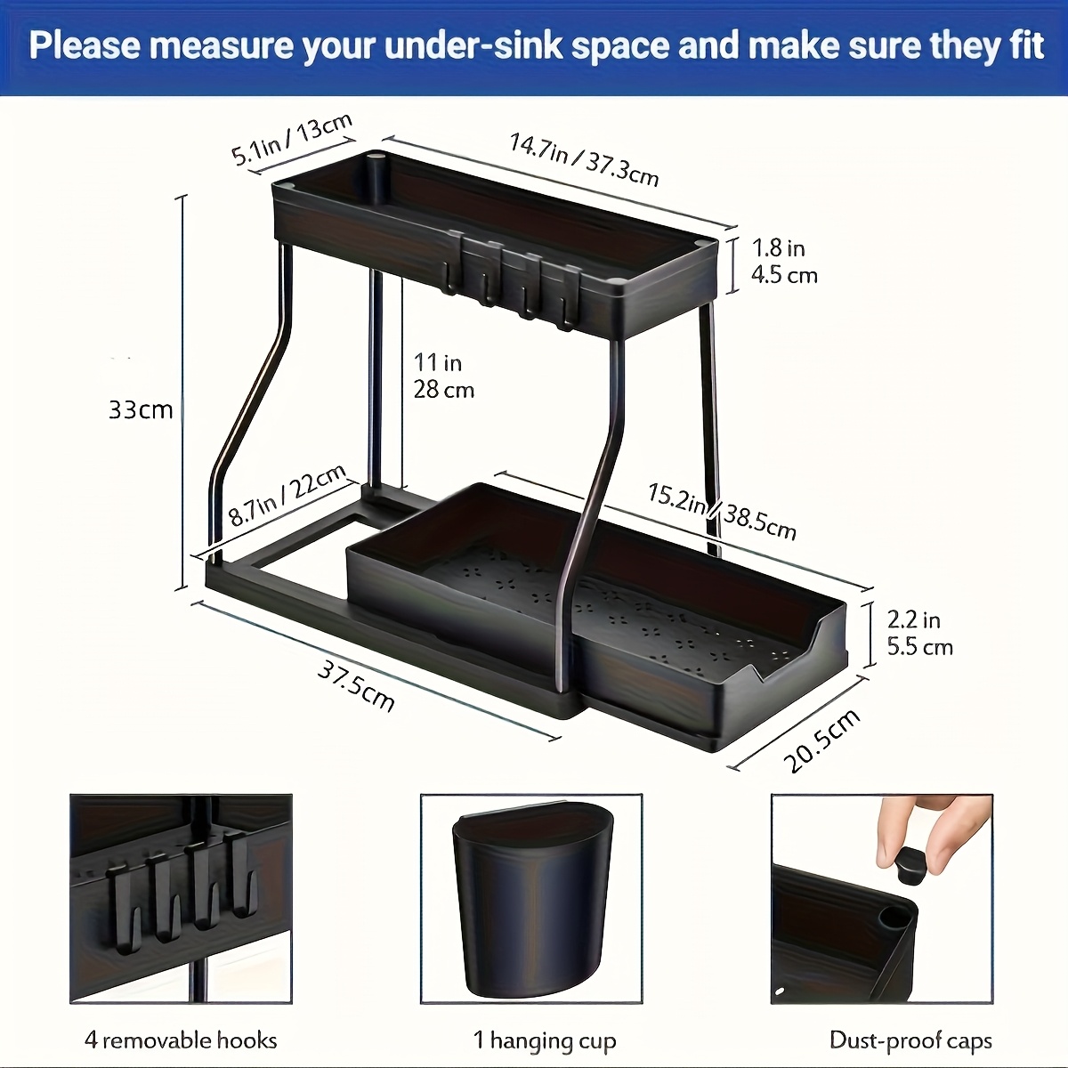 Under-Sink Sliding Storage Organizer — thumbnail 10