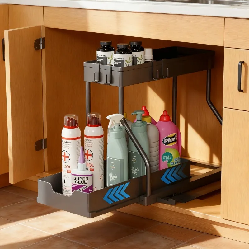 Under-Sink Sliding Storage Organizer — thumbnail 3
