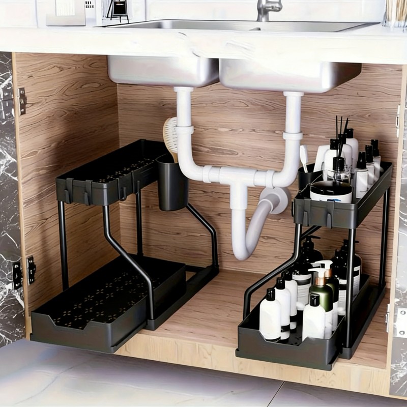 Under-Sink Sliding Storage Organizer — image 1