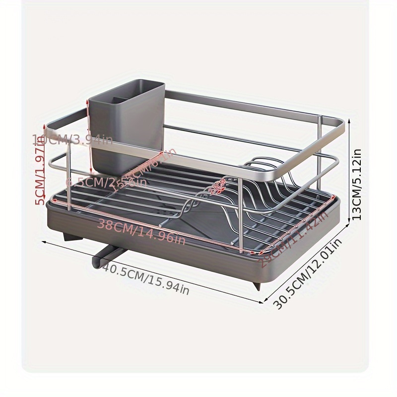 Compact Countertop Dish Drying Rack — thumbnail 10