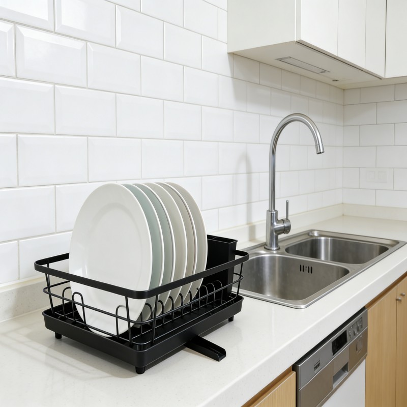 Compact Countertop Dish Drying Rack — thumbnail 9