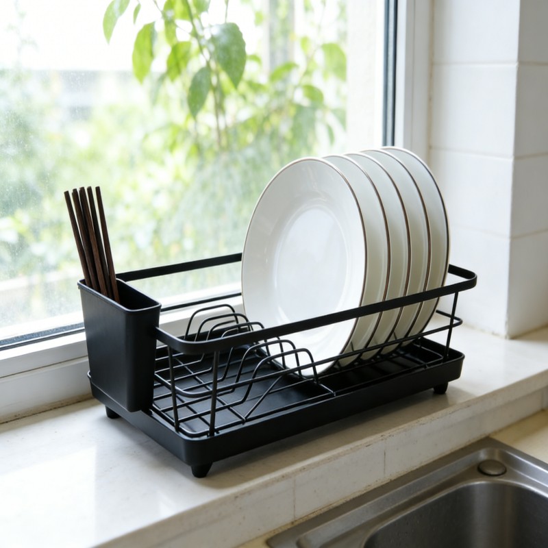 Compact Countertop Dish Drying Rack — thumbnail 7