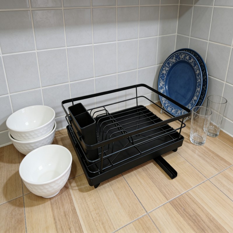 Compact Countertop Dish Drying Rack — thumbnail 6