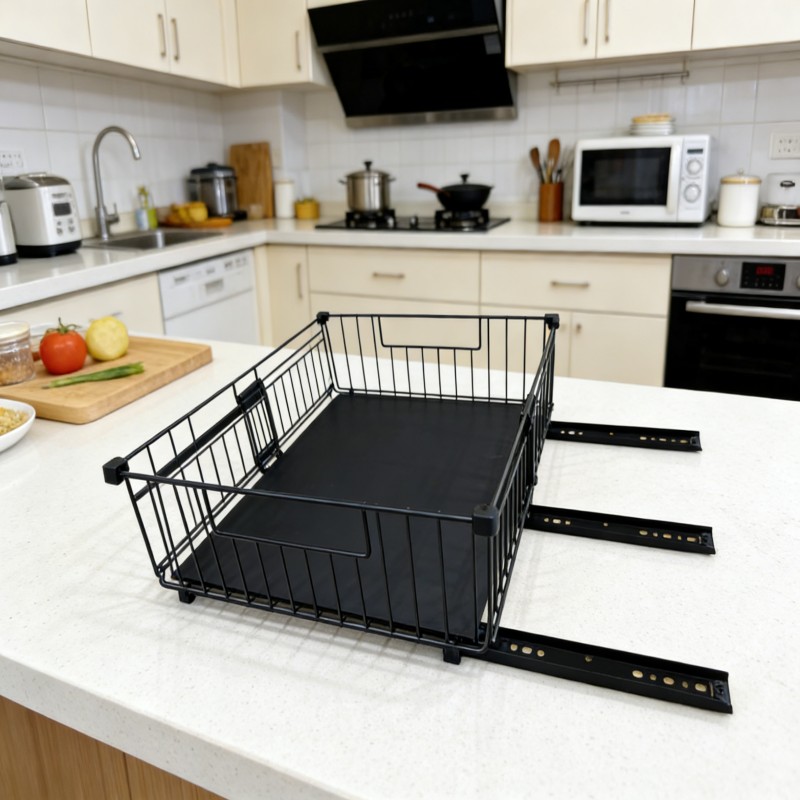 Pull-Out Cabinet Storage Basket Organizer — thumbnail 5