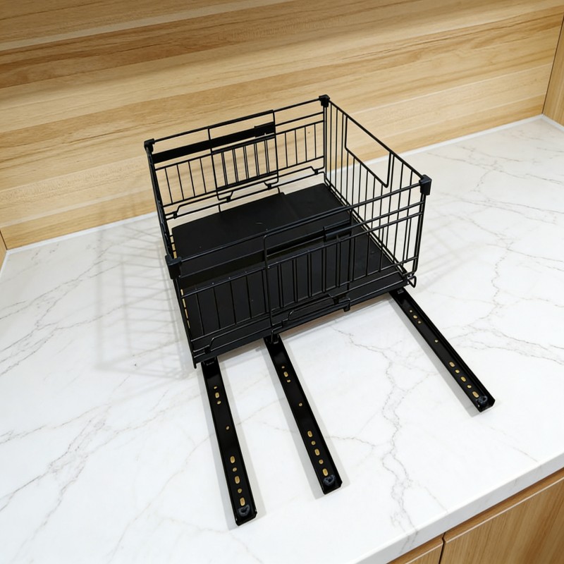 Pull-Out Cabinet Storage Basket Organizer — thumbnail 8