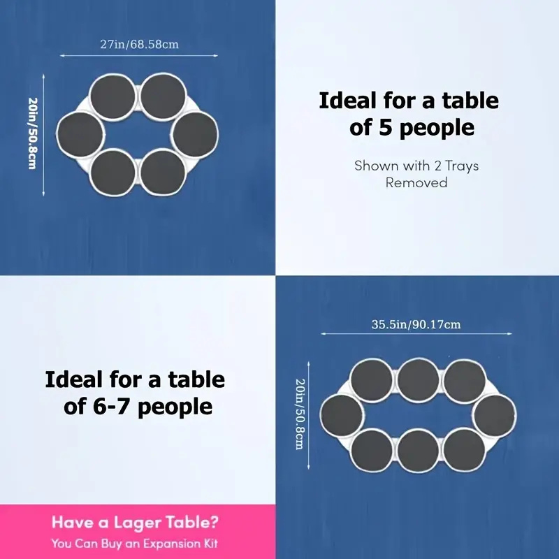 Rotating Round Serving Tray with Removable Bowls — thumbnail 10