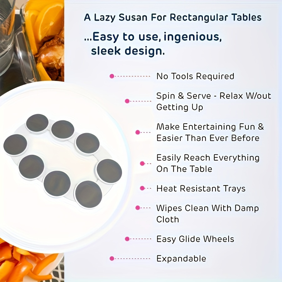 Rotating Round Serving Tray with Removable Bowls — thumbnail 3