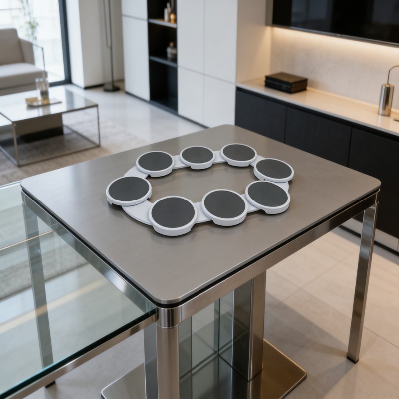 Rotating Round Serving Tray with Removable Bowls — thumbnail 6