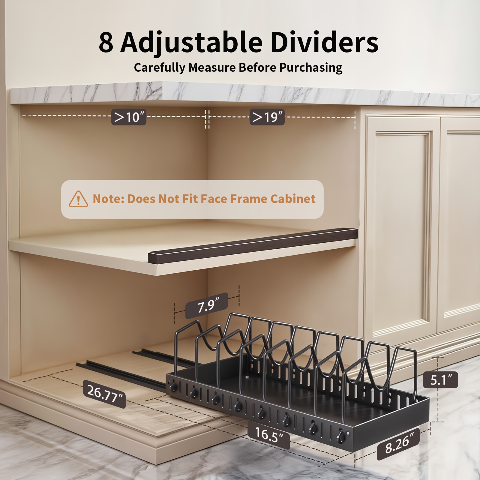 Countertop Pot Lid and Cutting Board Organizer — thumbnail 2