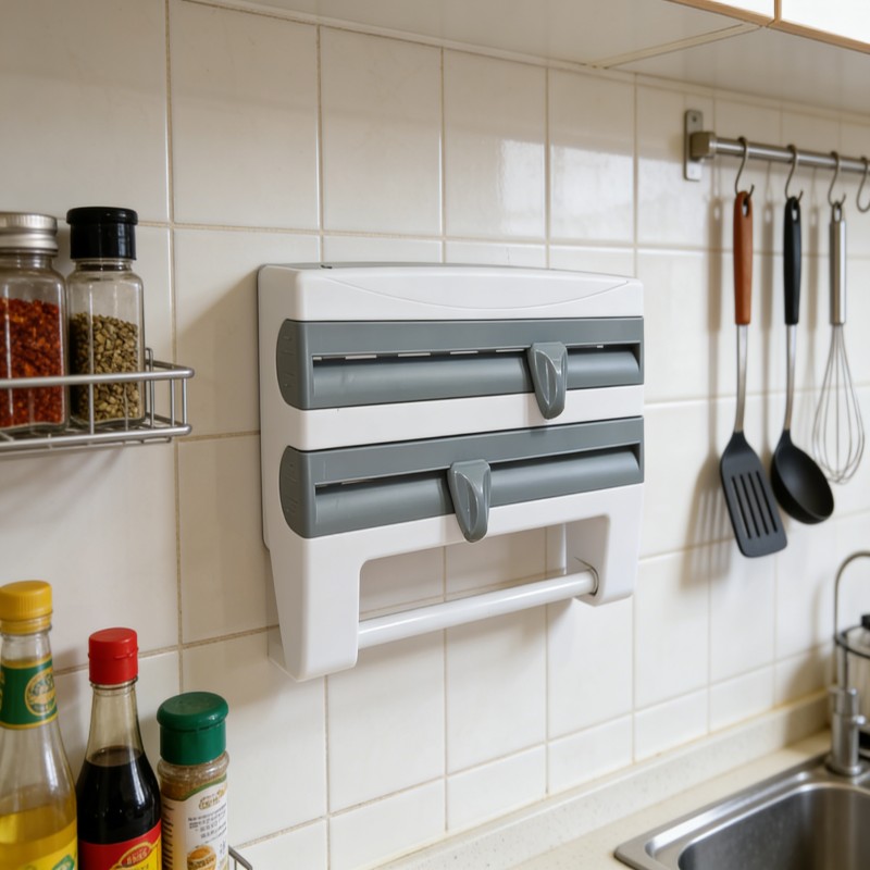 Wall-Mounted Kitchen Wrap and Foil Dispenser — thumbnail 3