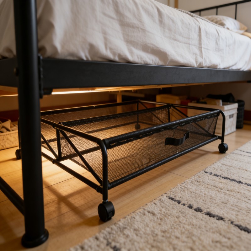 Rolling Under-Bed Storage Basket — image 1