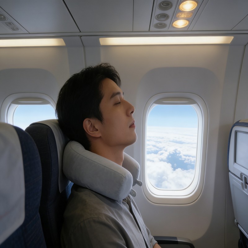 Travel Neck Pillow with Eye Mask — thumbnail 3