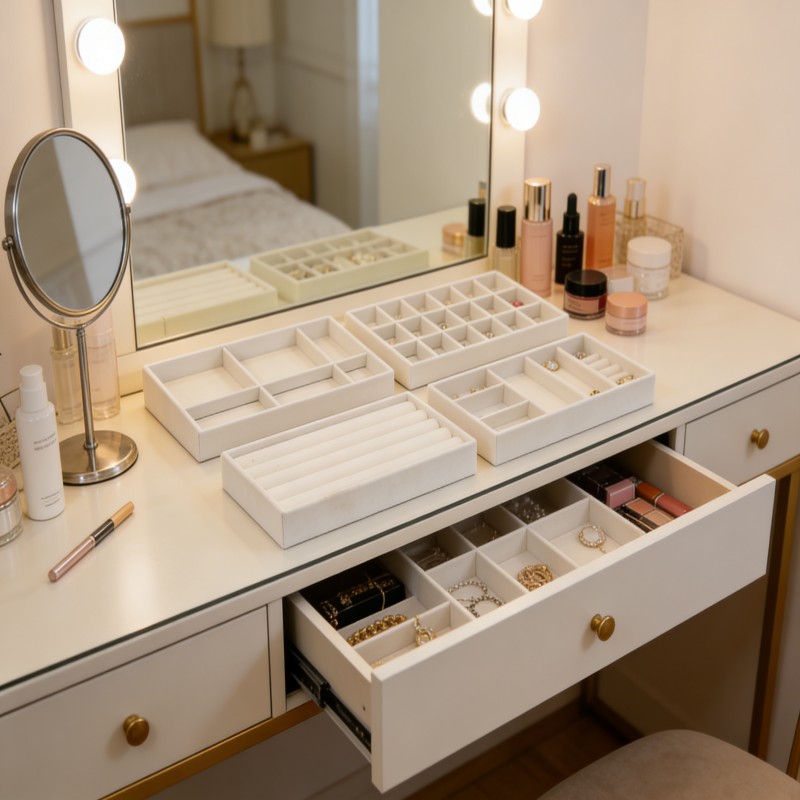 Compartmented Jewelry Drawer Organizer Tray — thumbnail 9